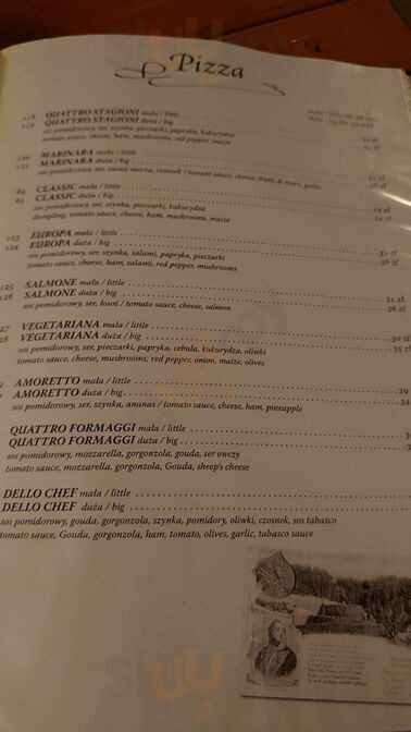 Węgierska Korona Menu