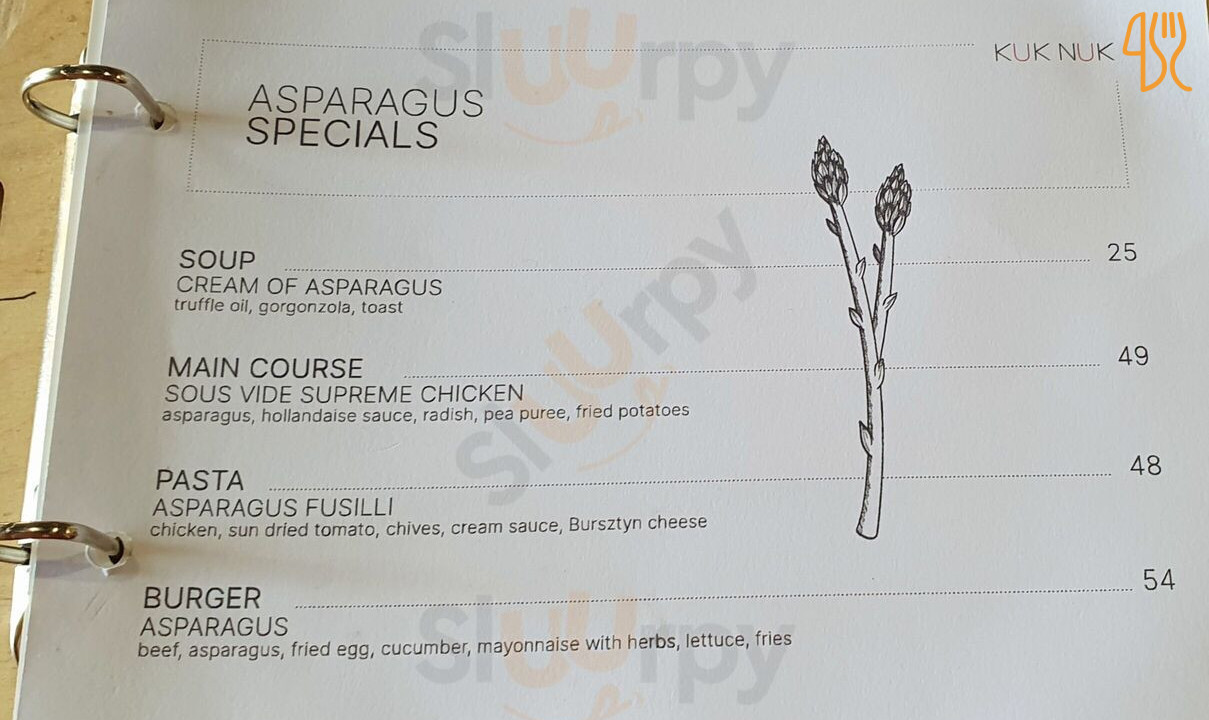 Kuk Nuk Menu