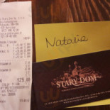 Stary Dom Menu