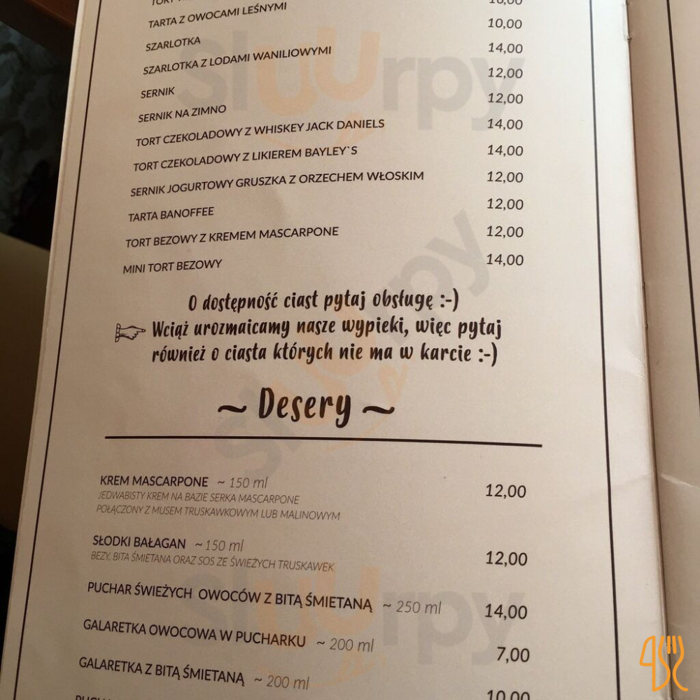 Cafe No. 5. Menu