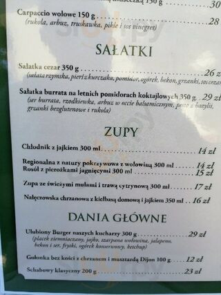 Willa Filiks Menu