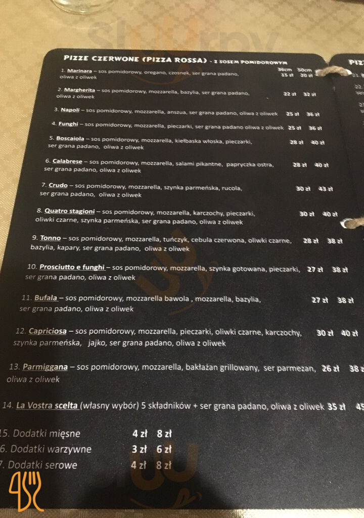Pizzeria Grande Forno Menu