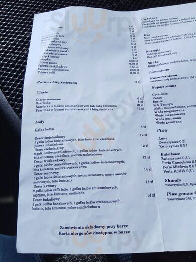 Polanka Kawiarnia Bistro Menu