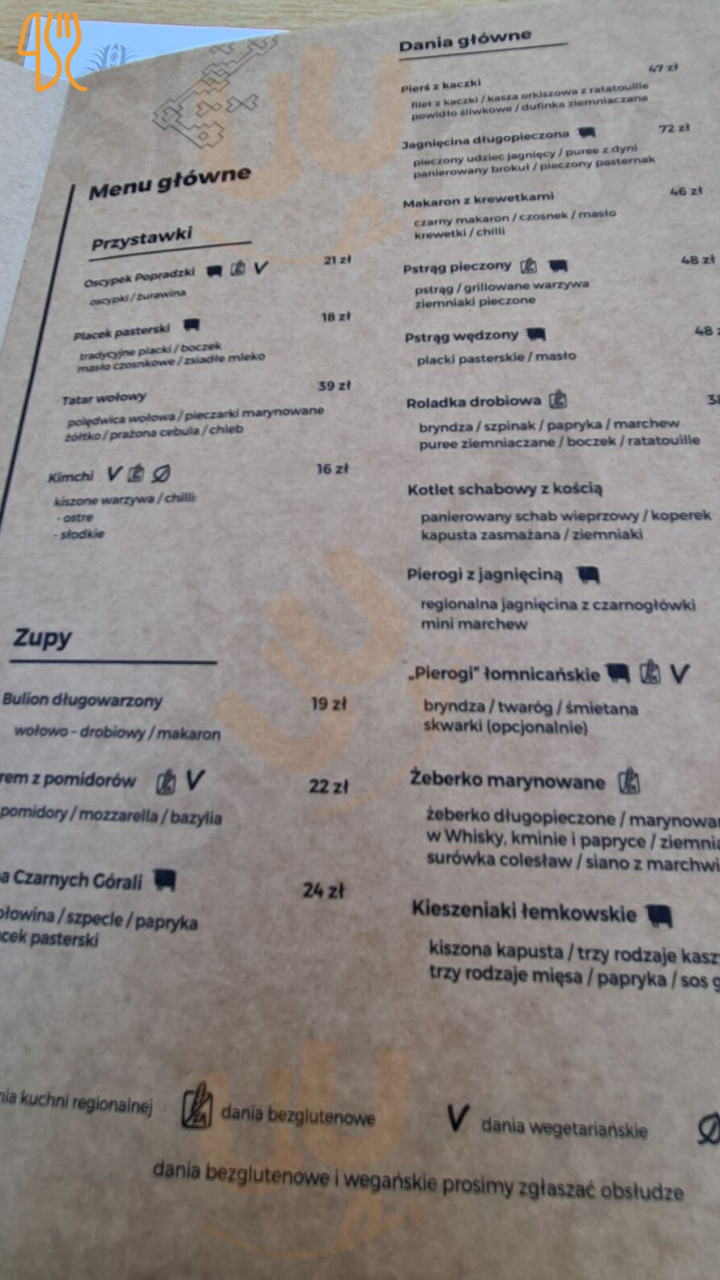 Czarna Owca Menu