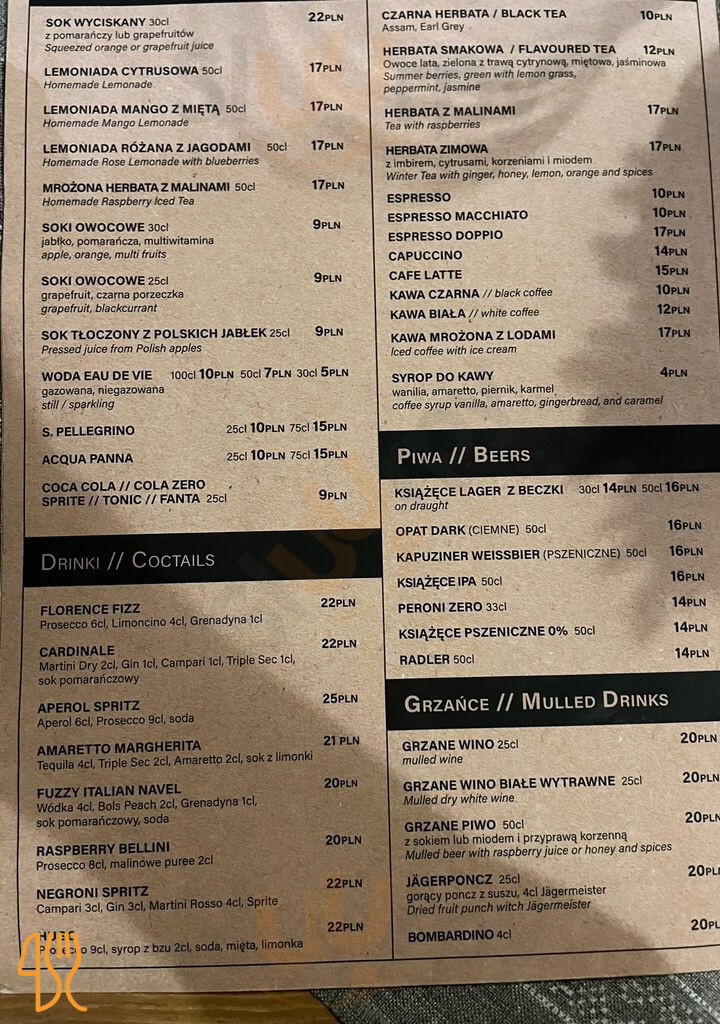 Trattoria Adamo Menu