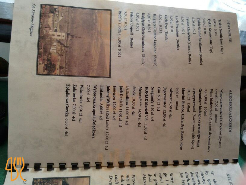 Marysienka Menu