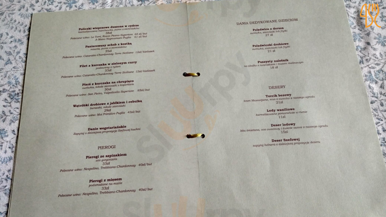 Szesc Debow Dwor Menu