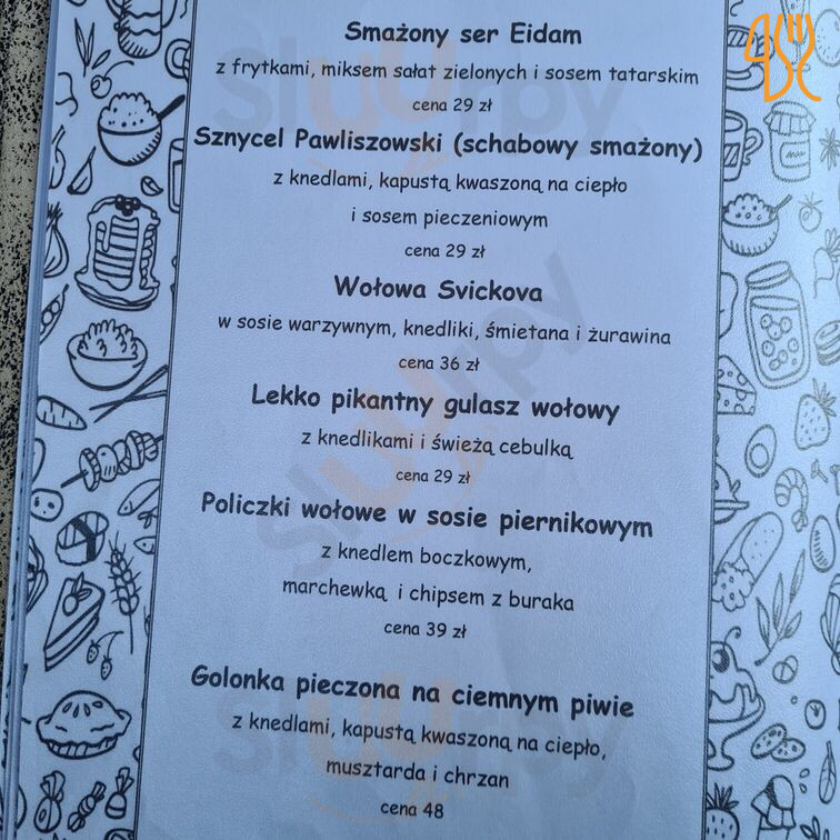 Czeska Zdrojowa Menu