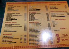 Orientalny Dragon menu