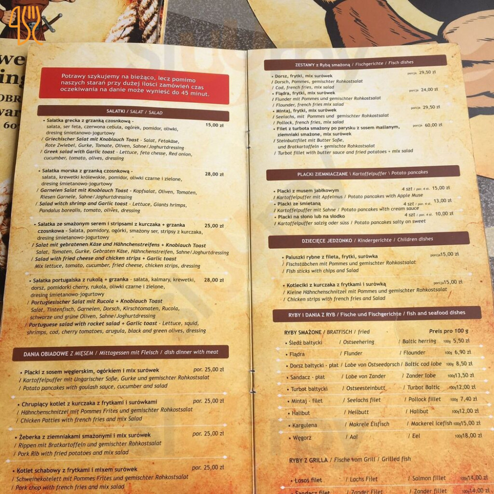 Tawerna Vikingów Menu