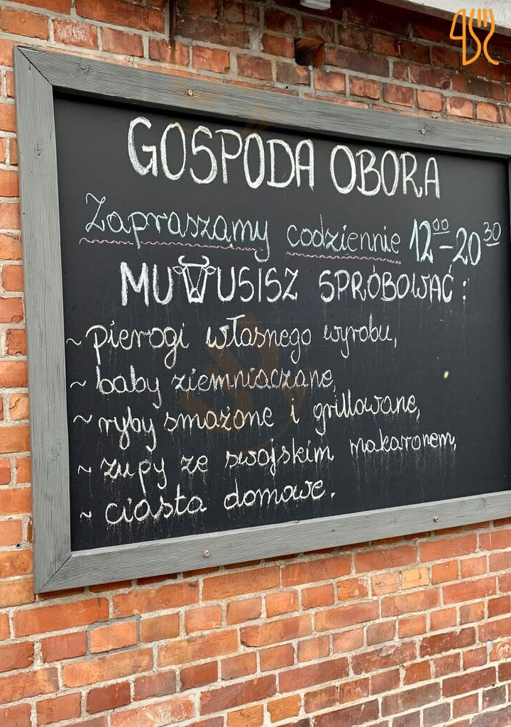 Gospoda Obora Menu