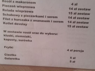 Sandman S.c. Krystyna Piosek Lukasz Piosek Menu