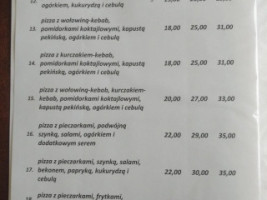 Siwy Dymek menu