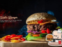 Hells Byczek Brzesko Belgijskie Frytki Kurczak Burger Knajpa food