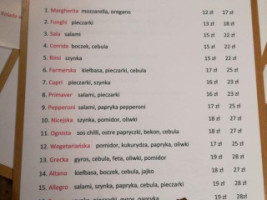 Kuchnia Pod Dębami menu