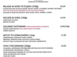 Ogrodowa menu