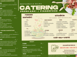 Bajka Lunch, Catering, Przyjęcia Okolicznościowe, Noclegii menu