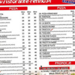 Pizzeria Retino Menu