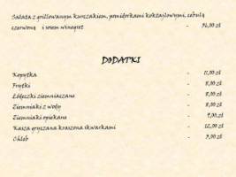 Gościniec W Starym Siole menu