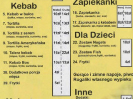 Istanbul Kebab menu