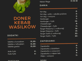 Döner Kebab menu