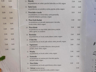 O Sole Mio. Pizzeria Menu