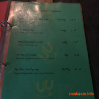 Koliba Pod Czarcim Kopytem menu