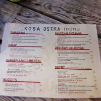 Kosa Ostra menu