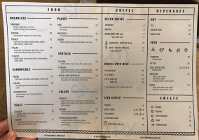 Tektura Cafe menu