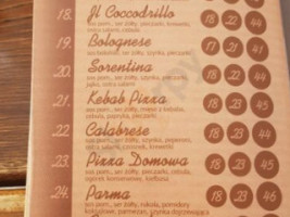 Pizzeria Aleksandria menu