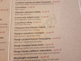 Pierogarnia Bruner menu