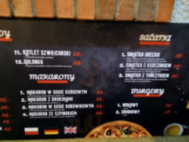 Saksofon Pizzeria menu