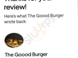 The Goood Burger menu