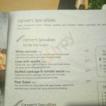 Chłopskie Jadło Menu