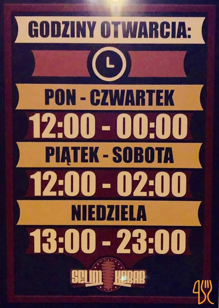 Selim Kebab Menu