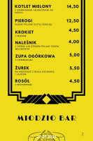 Miodzio menu