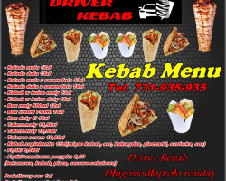 Driver Kebab Długosiodło menu