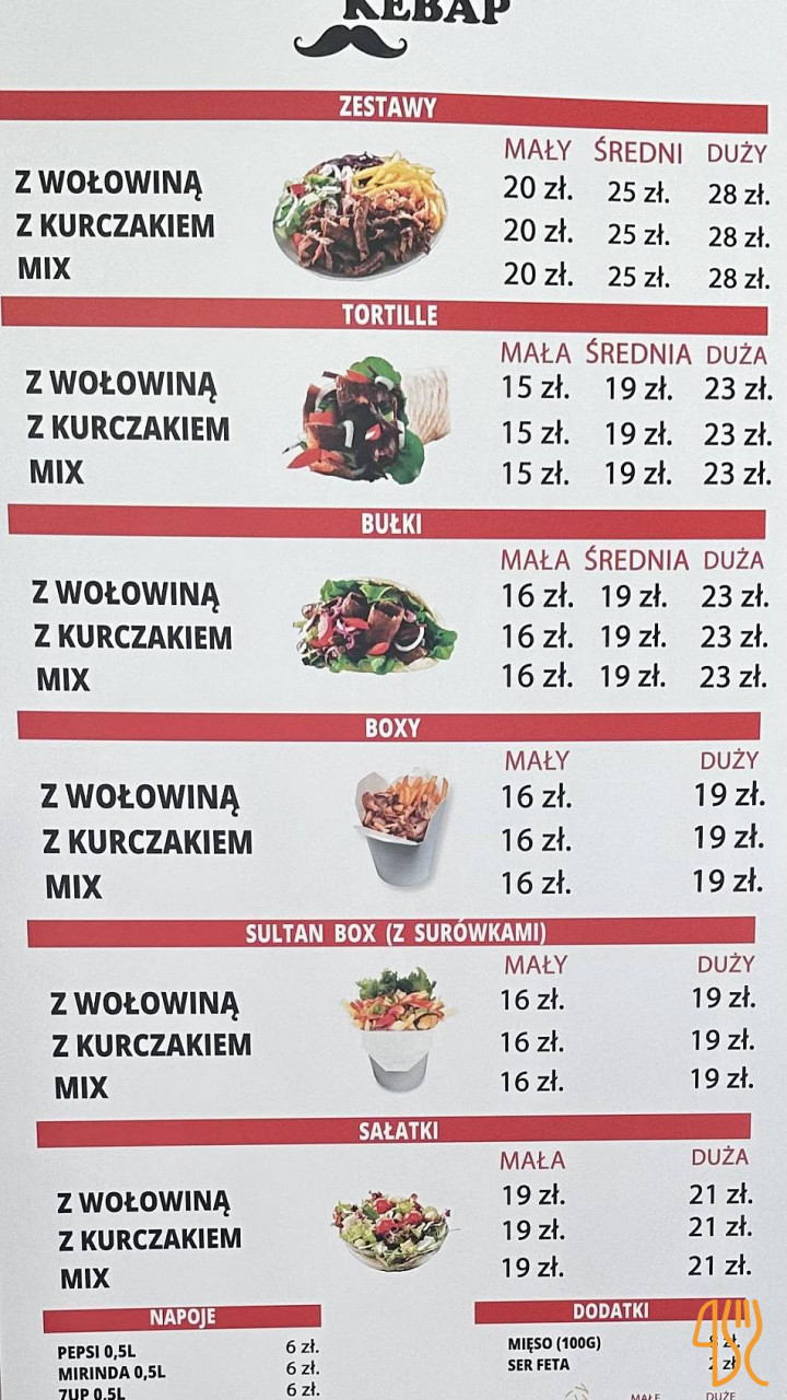 Sultan Kebab Danie Kebab Lunch Dania Mięsne Kuchnia Turecka Menu