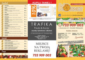 Korner Pizza menu