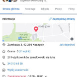Kawiarnia Pałacowa Menu