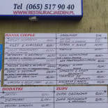 Eden. Pensjonat Noclegi Pokoje Gościnne Cichowo Menu