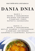 BiaŁy DwÓr I menu