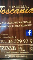 Toscania Pizzeria W Konopiskach menu