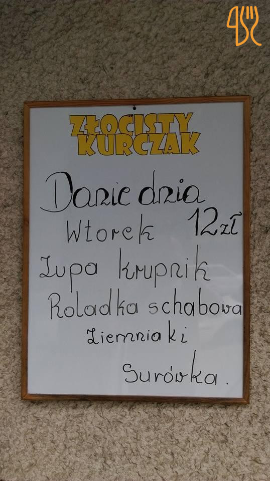 Złocisty Kurczak Menu