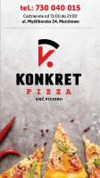 Konkret Pizza menu