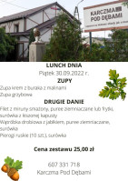 Karczma Pod Dębami menu