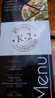 K-2. Pizzeria menu