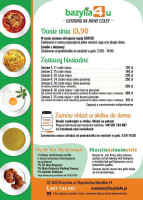 Bazylia4u Lunch Dinner Bistro Oswiecim menu