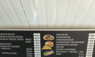 Toro Kebab menu