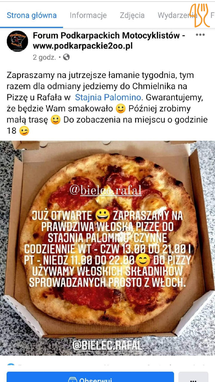 Pizzeria Palomino Menu
